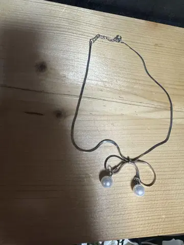 used 리본 실버 목걸이