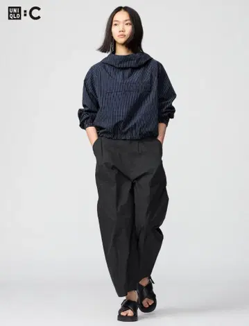 미사용 UNIQLO C 와이드 벌룬 팬츠 블랙 67