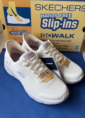 SKECHERS 슬립인스 GOWALK 124823 화이트/퍼플