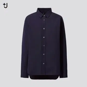 [새상품급] 유니클로 +J 수피마 코튼 오버 사이즈 셔츠 블랙