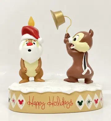 디즈니 스토어 LED 라이트 Happy Holidays 칩 & 데일 세트