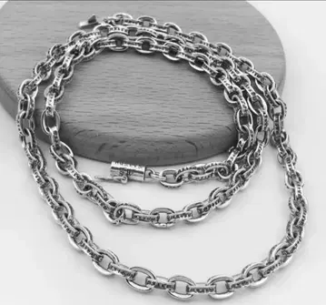선착순! 중후한 느낌 발군 silver925 페이퍼 체인 무골 넥클리스