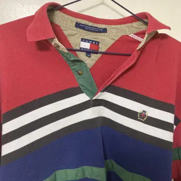타미힐피거 90s Y2K 럭비 셔츠 빈티지