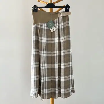 [새상품] O'NEIL of DUBLIN 브라운 체크 무늬 스커트