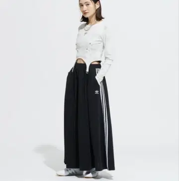 새상품 adidas 아디다스 오리지널 라인 스커트 롱 플레어 스커트