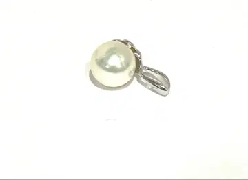 진주 펄 펜던트 탑 SILVER 약 8mm 총중량 1.2g