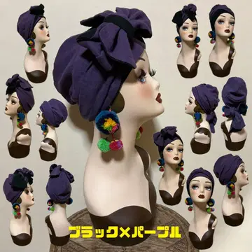 더블 거즈 모자 터번 케어 모자 리버서블