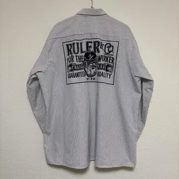 RULER RED KAP 스트라이프 긴팔 셔츠 XXL