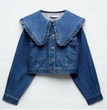 ZARA 피터팬 칼라 데님 자켓 블루 L
