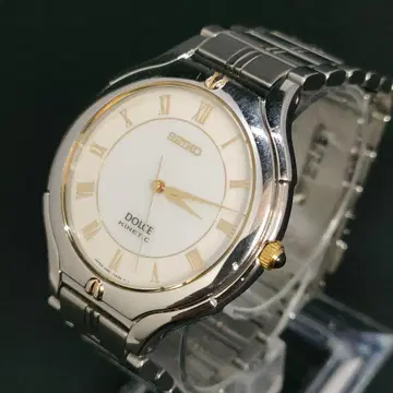 새상품급 SEIKO 세이코 돌체 키네틱 화이트 오토매틱 손목시계