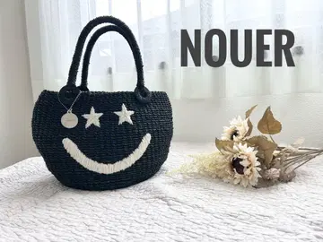 NOUER 스마일 모티브 바스켓백 여름 누에르