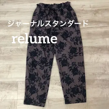 relume 이지 팬츠 꽃무늬 브라운
