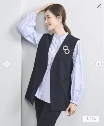 유나이티드 애로우즈 더블 크로스 미들 베스트