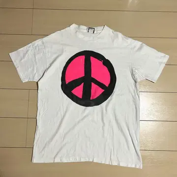 90s JOE BOXER 피스 마크 프린트 티셔츠 구제 빈티지