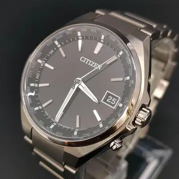 컨디션 최상 CITIZEN 시티즌 아테사 실버 블랙 솔라 손목시계