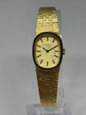 TISSOT 티쏘 수동 와인딩 손목시계 골드 작동품