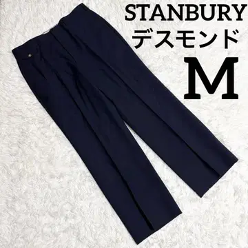 빈티지 stanbury 네이비 트로피컬 울 아이비 슬랙스