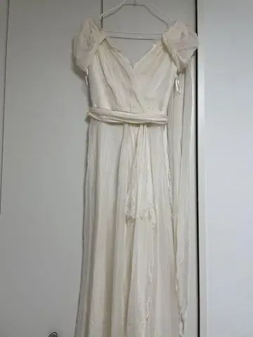 Alberta Ferretti 아이보리 쉬폰 웨딩 드레스
