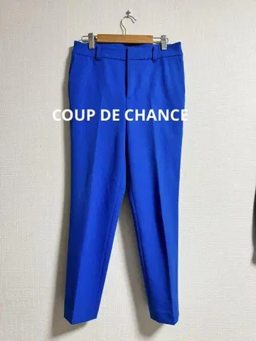 COUP DE CHANCE 블루 테이퍼드 팬츠