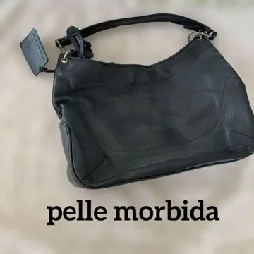 pelle morbida 블랙 가죽 숄더백