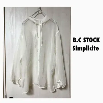 B.C STOCK Simplicite 후드 시어 셔츠 후드 시어 블루종