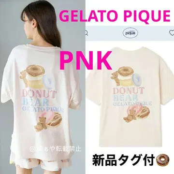 젤라피케 택 포함 새상품 도넛 베어 원포인트 티셔츠 핑크 정품