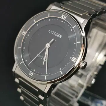 새상품급 CITIZEN 시티즌 엑시드 블랙 실버 솔라 남성용