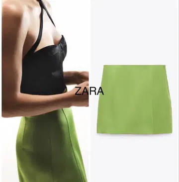ZARA 하이웨스트 새틴 미니 치마바지 숏팬츠