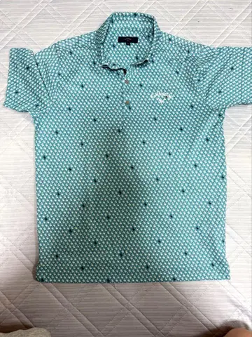 새상품급 callaway 골프웨어 반팔 플라밍고 패턴