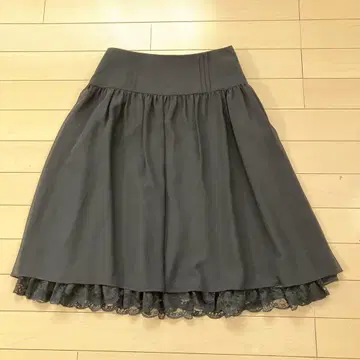 7.4 Barbie 바비 플레어 스커트 블랙 레이스 S