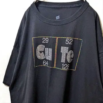 헤인즈 CuTe 큐트 큐빅 T셔츠 블랙 2 XL 구제 의류