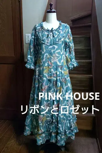 PINK HOUSE 리본과 로제트 원피스
