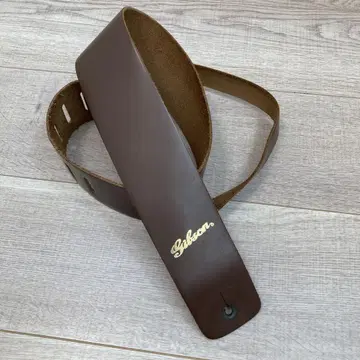 중고 Gibson 깁슨 브라운 가죽 기타 스트랩