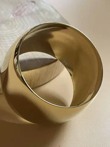미사용 새상품 유나이티드 애로우즈 구매 골드 심플 뱅글 폭 5cm