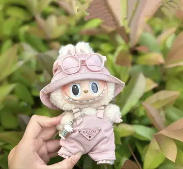 labubu 라부부 봉제인형 옷 P 오버롤 2세트 핑크