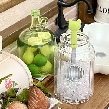 미니어처 얼음 유리병 아이스 자 돌하우스
