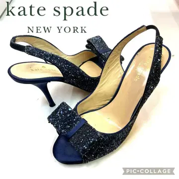 컨디션 최상 kate spade 네이비 글리터 샌들 6 파티