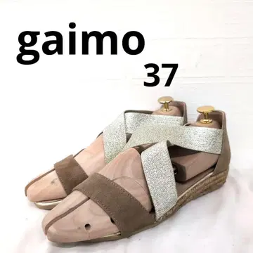 232 gaimo 베이지 스웨이드 크로스 스트랩 샌들 37
