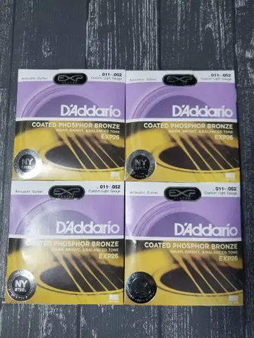새상품 D'Addario 다다리오 어쿠스틱 기타 줄 EXP26 4개