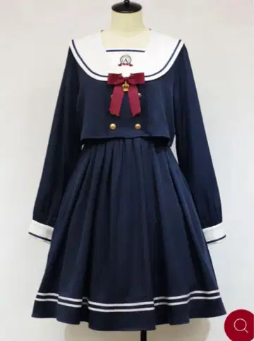 Amavel 아마벨 Crown Emblem 세일러 원피스 네이비