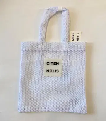 [새상품 택 포함] CITEN 시텐 시어 메쉬 토트백 화이트