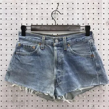 USA 그런지 로코걸 리메이크 구제 의류 Levi's 데님 숏팬츠