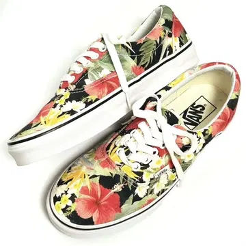 VANS 반스 하이비스커스 꽃무늬 스니커즈 캔버스 26cm 새상품급