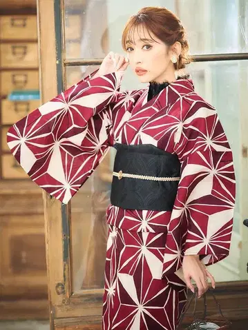 새상품 유카타 bonheur saisons 마노하 빨간색