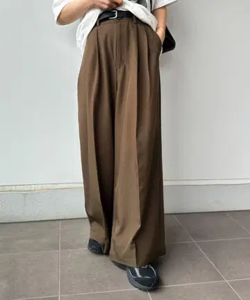 SELECTMOCA by son 센터 프레스 턱 와이드 슬랙스