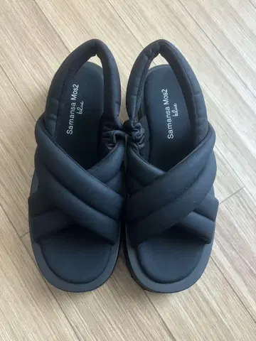 Samarasa Mod2 블랙 패티드 크로스 샌들 L 24
