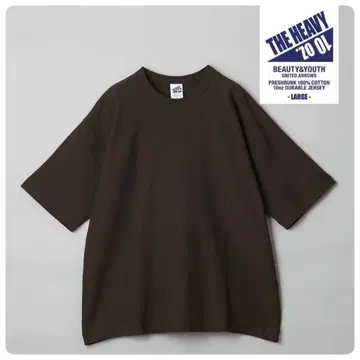 BEAUTY&YOUTH 10oz 헤비 와이드 크루넥 T셔츠 블랙