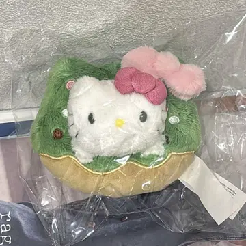 미국 한정판 말차 헬로키티 봉제 인형 마스코트 홀더 도넛