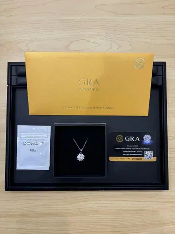 GRA 꽃 모양 모이사나이트 펜던트 목걸이 실버 925 목걸이
