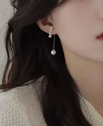 No.705 dewline 펄 귀걸이: 펄 골드 귀걸이